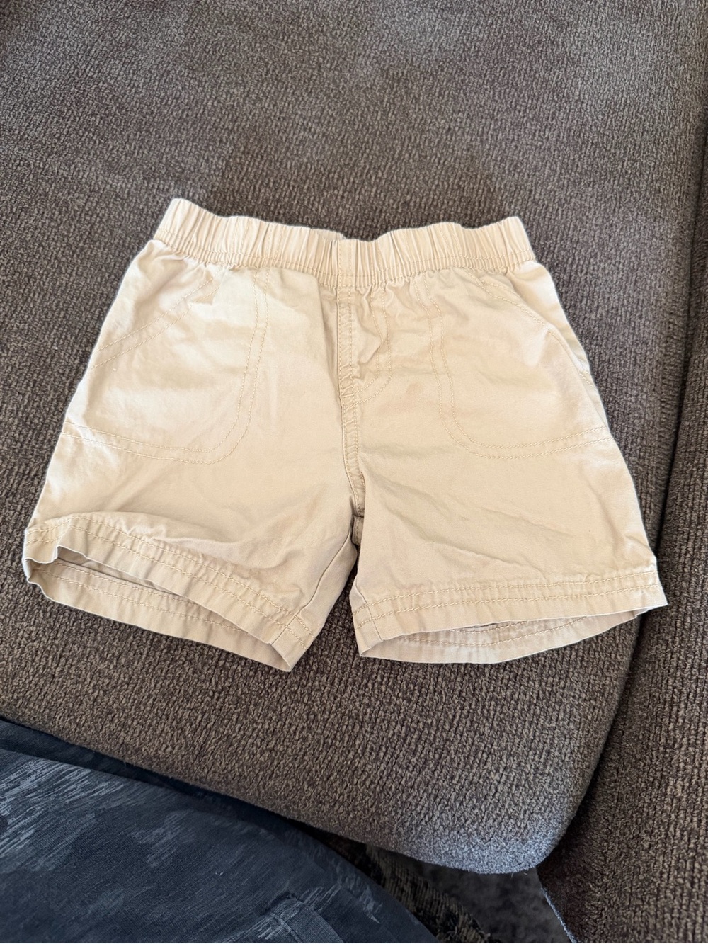 Carter's Light Khaki Elastic Waist Kids Shorts